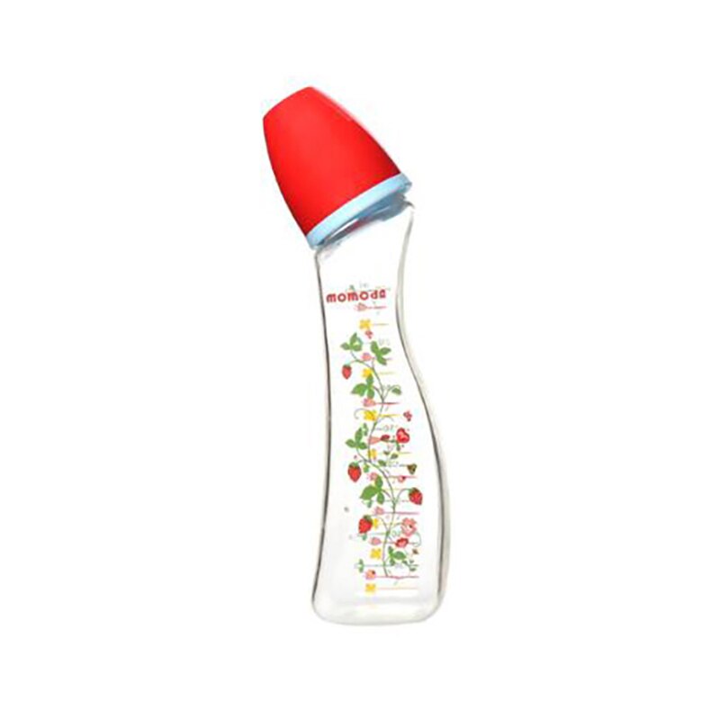 Amningsflaska för småbarn amningsflaska glas för barn nyfödda amningsflaska 150ml 240ml för babyvård: Yon 005- röd -240ml