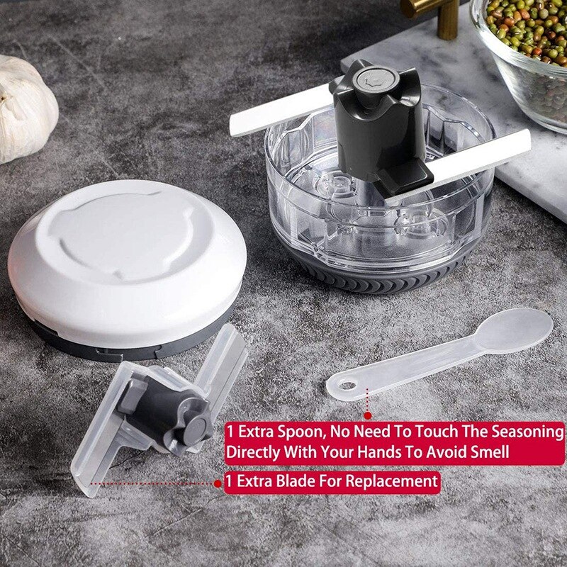 Mini Manual Food Chopper Durable Handheld Chopper Multi-Function Food Chopper