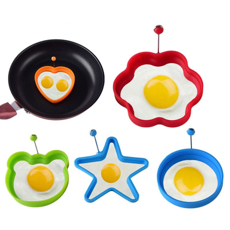 Silikon stekt egg form frokost omelett egg form pannekake maker matlaging gjør selv stekepanne pannekake form kjøkken tilbehør