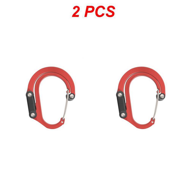 ibrido Ingranaggio clip-moschettone gancio rotante clip forte non bloccante per campeggio pesca escursionismo zaino da viaggio fuori: Grigio