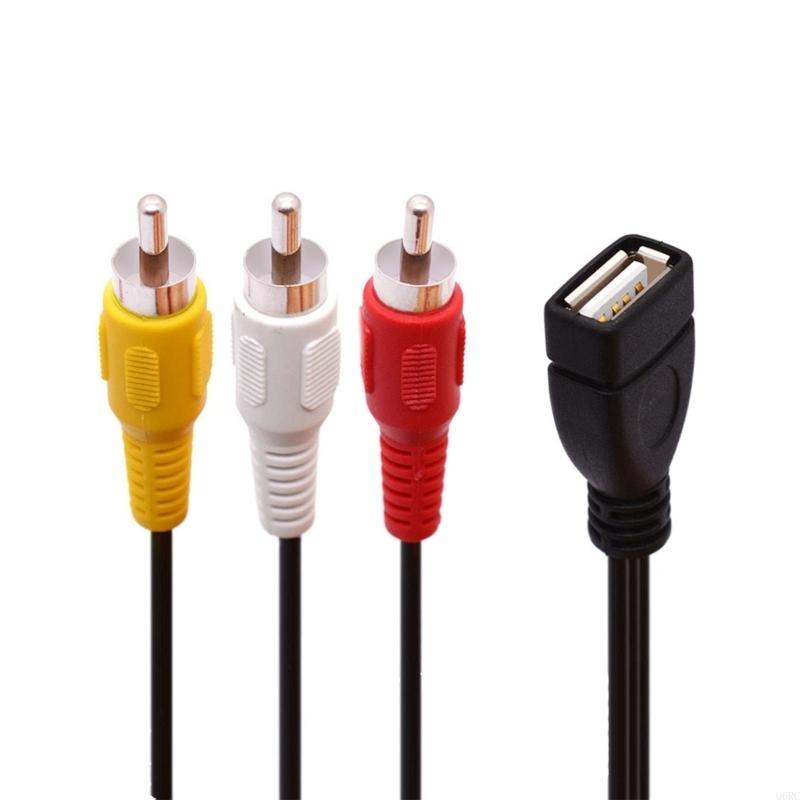 Q6rc usb naaras  to 3 rca uros muunnin videokaapeli videokameroiden sovitin usb  to 3 rca kaapeli tv-boksin jakaja