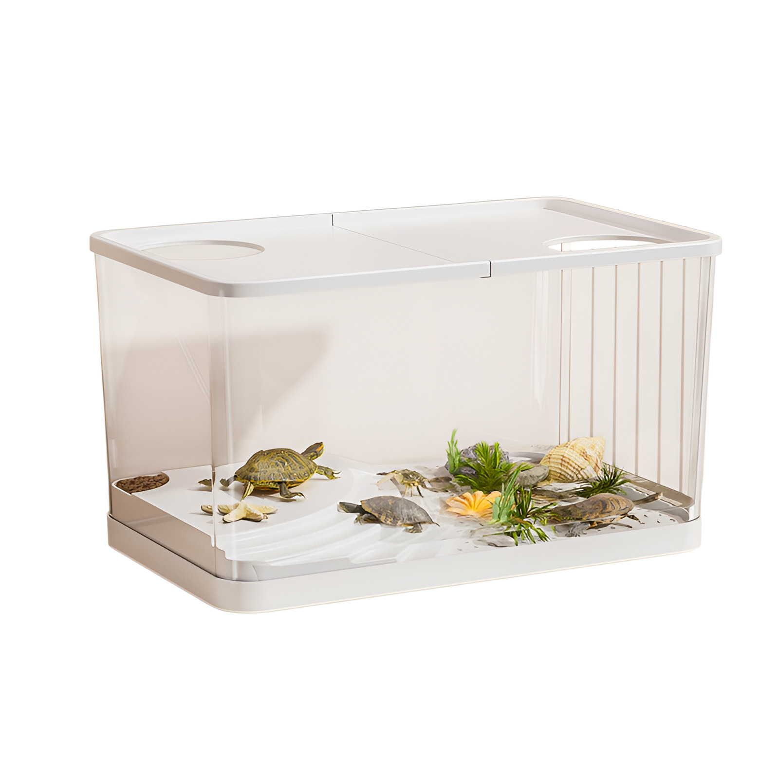 Tanque de peces para sala de estar, tanque ecológico de plástico para mascotas, acuario casero, pecera ornamental: Transparente