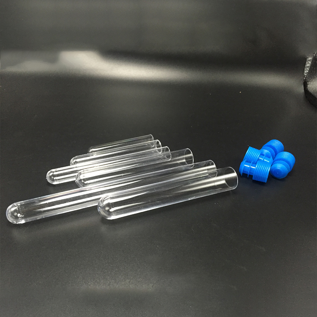 10PCS Borosilicate Test Tubes Rimless Caps Lab Clear Non-toxic Eco-friendly Test Tubes