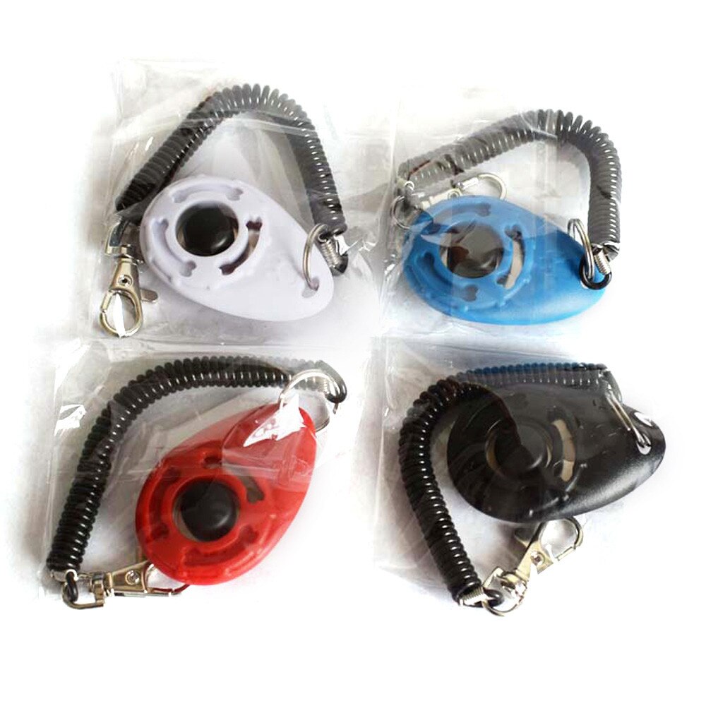 4 Stuk Hond Pet Klik Clicker Training Trainer Hulp Wrist Strap Pet Trainning Tool C7731