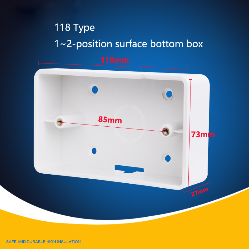 118 Type US AU Standard Universal Bottom Box Wall Housing Light Switch Socket Mounting Box Inner Cassette Junction Box