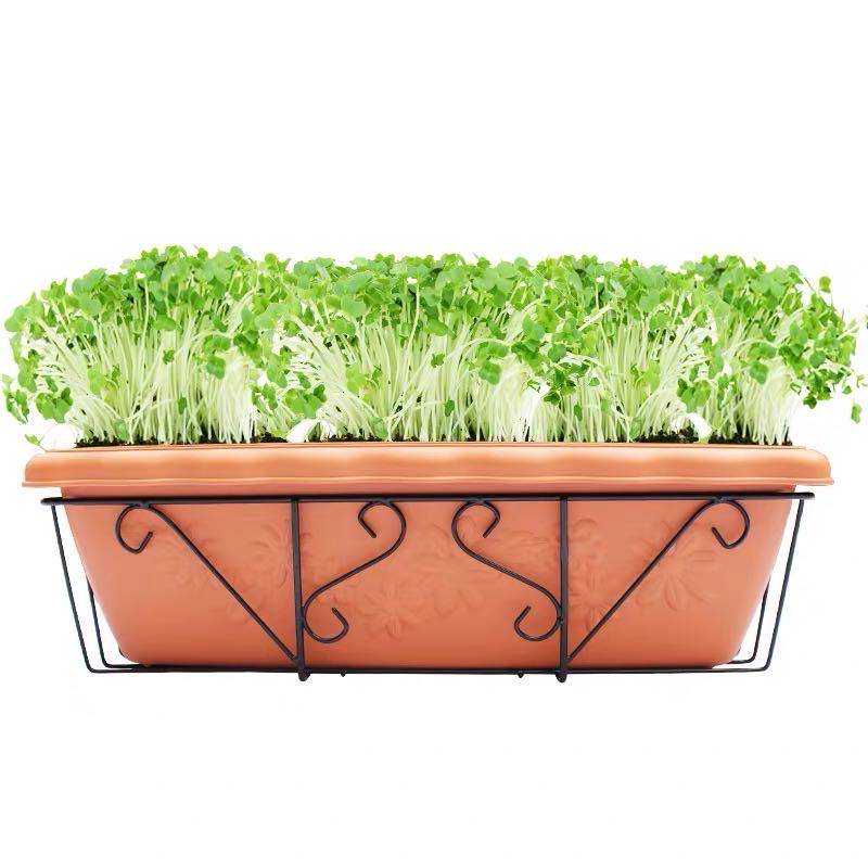 Hängande balkong blomkruka fästen hållare låda stativ räcke räcke hylla altandäck växt planter behållare tillbehör