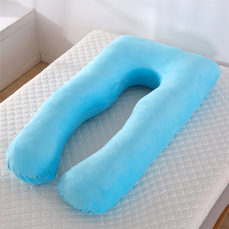 Almohada para mujeres embarazadas, almohada de cuerpo para embarazo, almohadas de algodón con forma de U, almohadas para dormir en el lado del embarazo, 140*75 CMYYF015: YYF015-I140X75CM