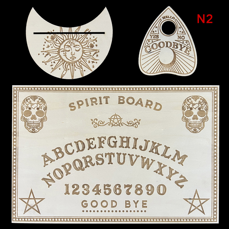 12inch Wooden Divination Pendulum Board Engraved Magic Board Ouija Board Metaphysical Message Witch's Pendulum Board Kit