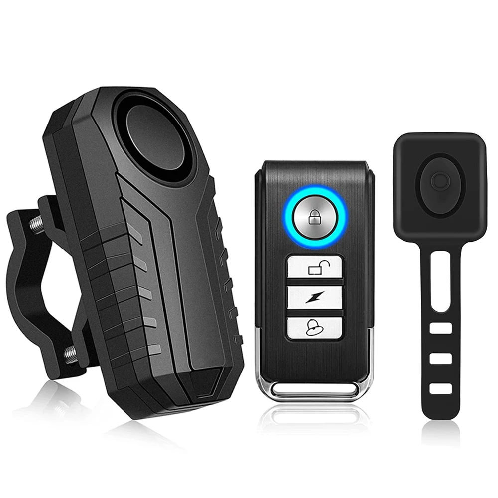 Extractme Motocyklowy alarm antywłamaniowy z pilotem 113DB Bezprzewodowy wodoodporny samochód Elektryczny rower Bezpieczeństwo Alarm zapobiegający zgubieniu: Granatowy