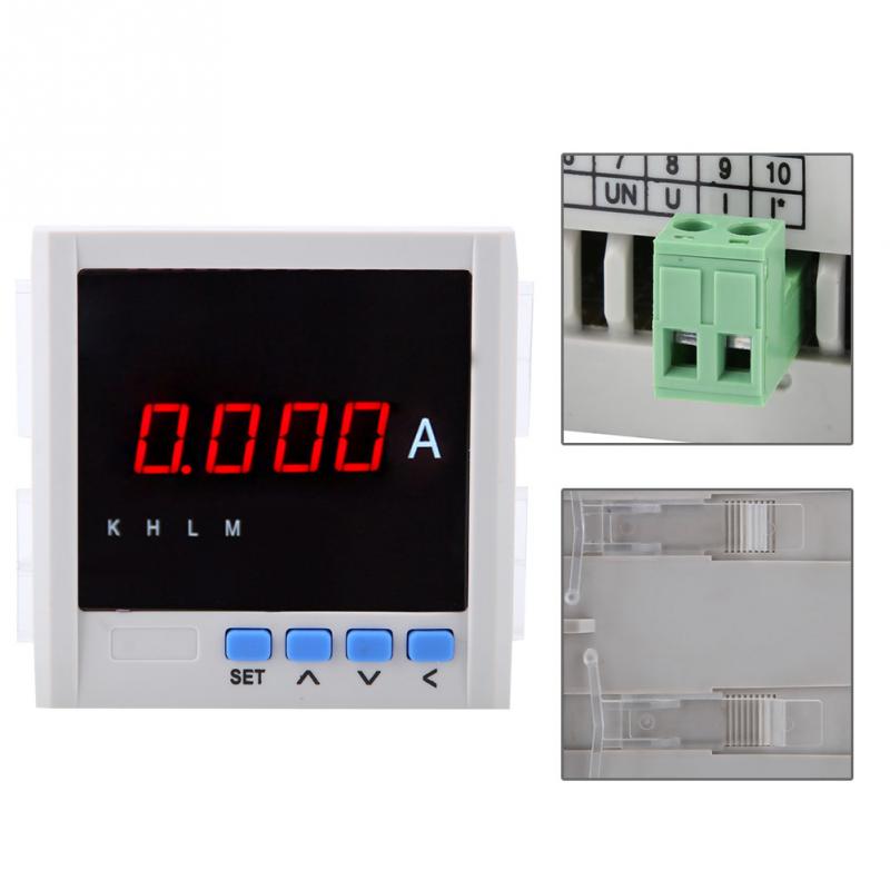 Digital Display Programmable Single Phase AC Ammeter 1A/5A with 485 Communication