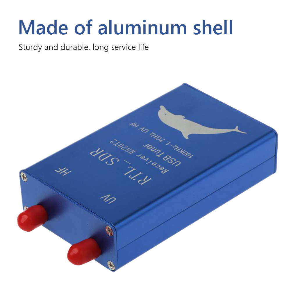 Portable Radio RTL2832U+R820T2 100KHz-1.7GHz Kit UHF VHF HF RTL.SDR USB Tuner Receiver AM/NFM/FM/DSB/USB/LSB /CW Radio RTL SDR