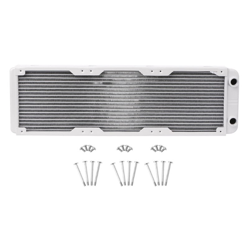 1pc hvide 120/240/360mm aluminium vandkøling computer radiator vandkøler 18 rør cpu kølepladeveksler