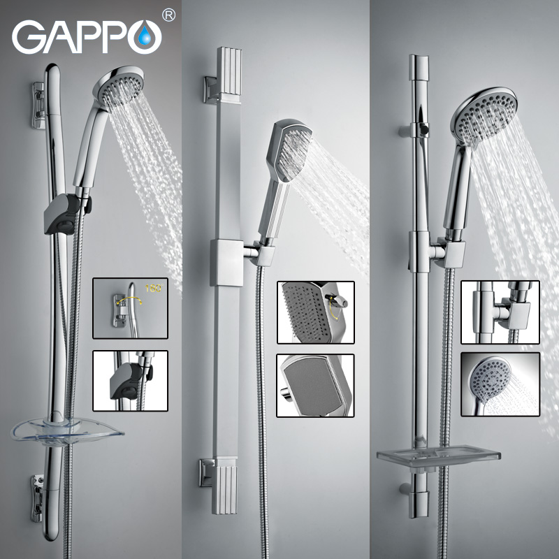 GAPPO shower Slide Bars extension shower bathroom adjustable shower bar Wall Mounted slider bar holder