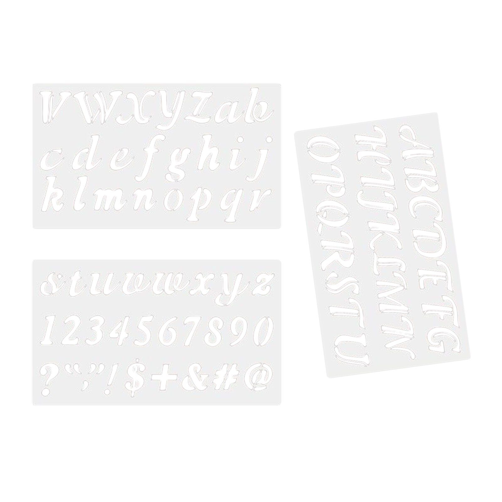 3 Pcs Letter Stencils for Painting on Wood Alphabet Stencils Template Art Craft Tools