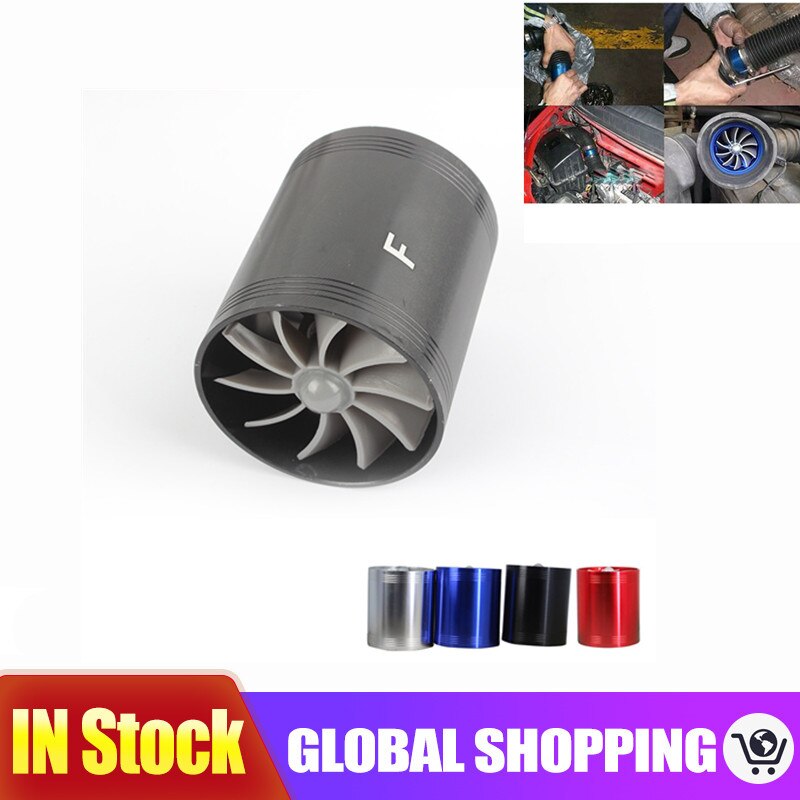 Car Turbocharger Modified Metal Auto Turbo Kit Double-sided Turbo Intake Turbo Car Engine Turbocharger