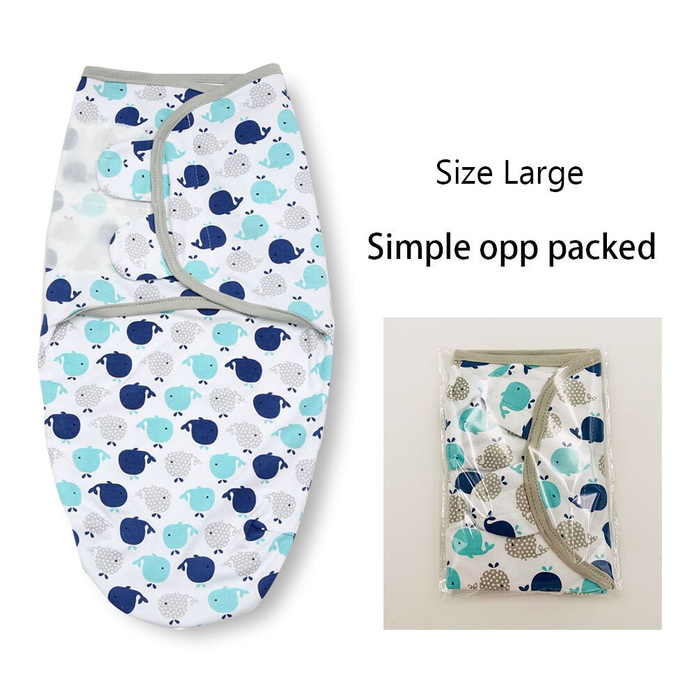 Baby Swaddle Blanket Wrap Newborn Baby Swaddle 100% Cotton Soft Infant Newborn Baby Products Blanket &amp; Swaddling Sleepsack: Whale boy large