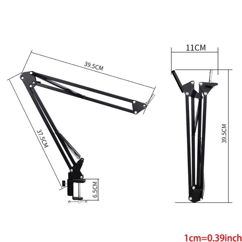 Folding portable microphone cantilever stand for entertainment and rest