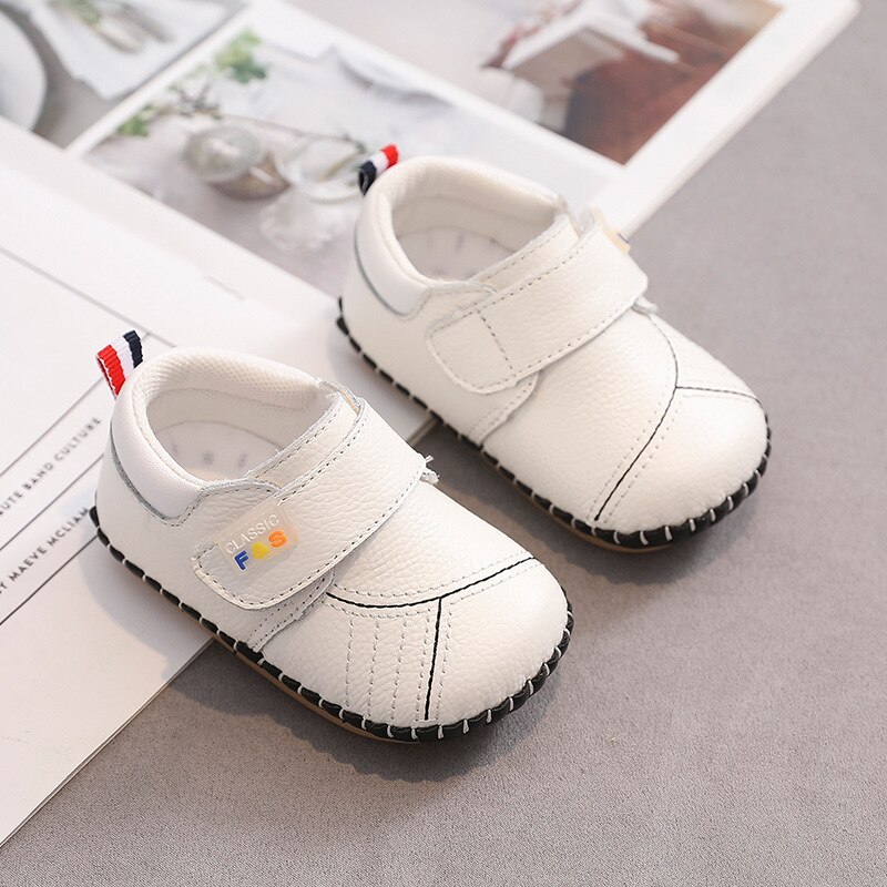 Sandalias para bebés y niñas, zapatos de verano con flores, sandalias huecas de cuero suave, zapatos bonitos para niños de 0 a 2 años: white 3 / 19(inner 13.5 CM)
