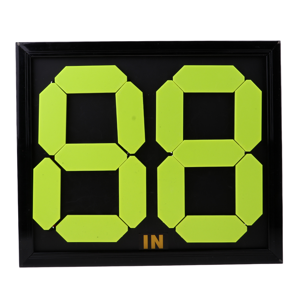 Football Substitution Card Double Side Display 4-digits Fluorescent Display