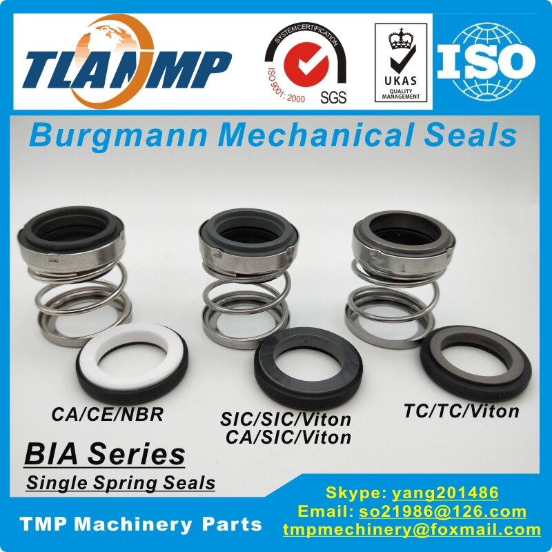 BIA-50 BIA/50 Burgmann Mechanical Seals -Rubber Below Water Pump Seal (Material:CA-CE-NBR, CA-SIC-VIT, SIC-SIC-VIT, TC-TC-VIT)