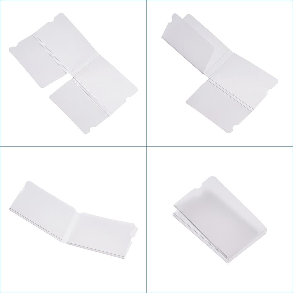 20Pcs Clear Draagbare Plastic Gezicht Maskers Opslag Clip Voor Wegwerp Maskers 18.5x6cm