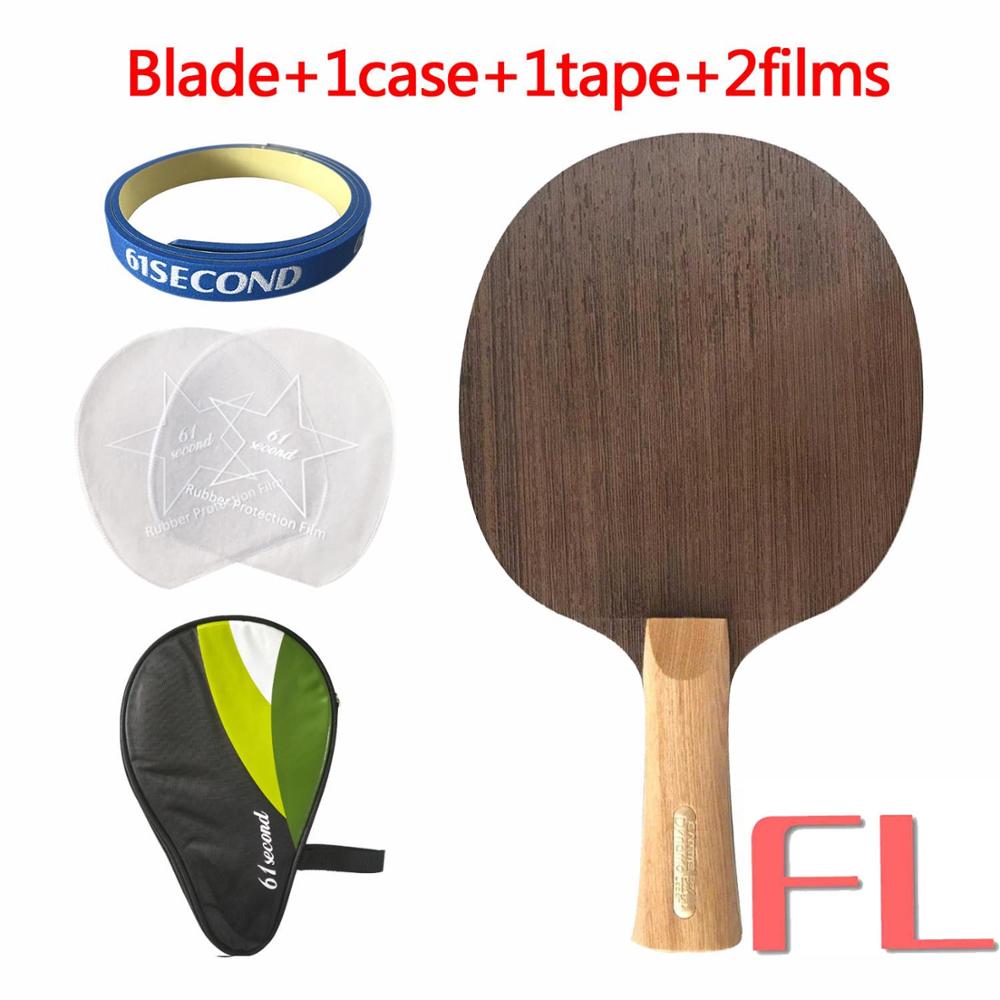 Sanwei-Dinamo de madera de 5 capas, mango de ciprés, hoja de Ping pong ligera y rápida para tenis de mesa: FL with H 1case