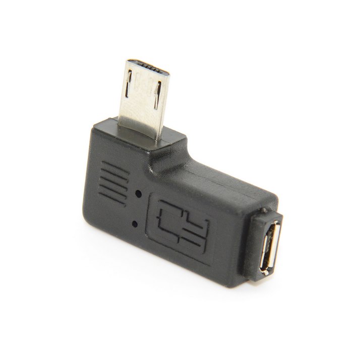 Micro USB 9mm Long Connector Adaptor 90 Degree Right Angled Micro USB 2.0 5Pin Male to Female M to F Extension Adapter