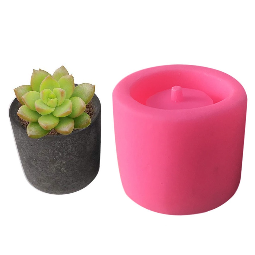 Silicone Mold Round Mini Succulent Pot in Flower Pots Plant Set Cement Pot Handmade Clay Craft Heat Resistant Succulent Pot Mold