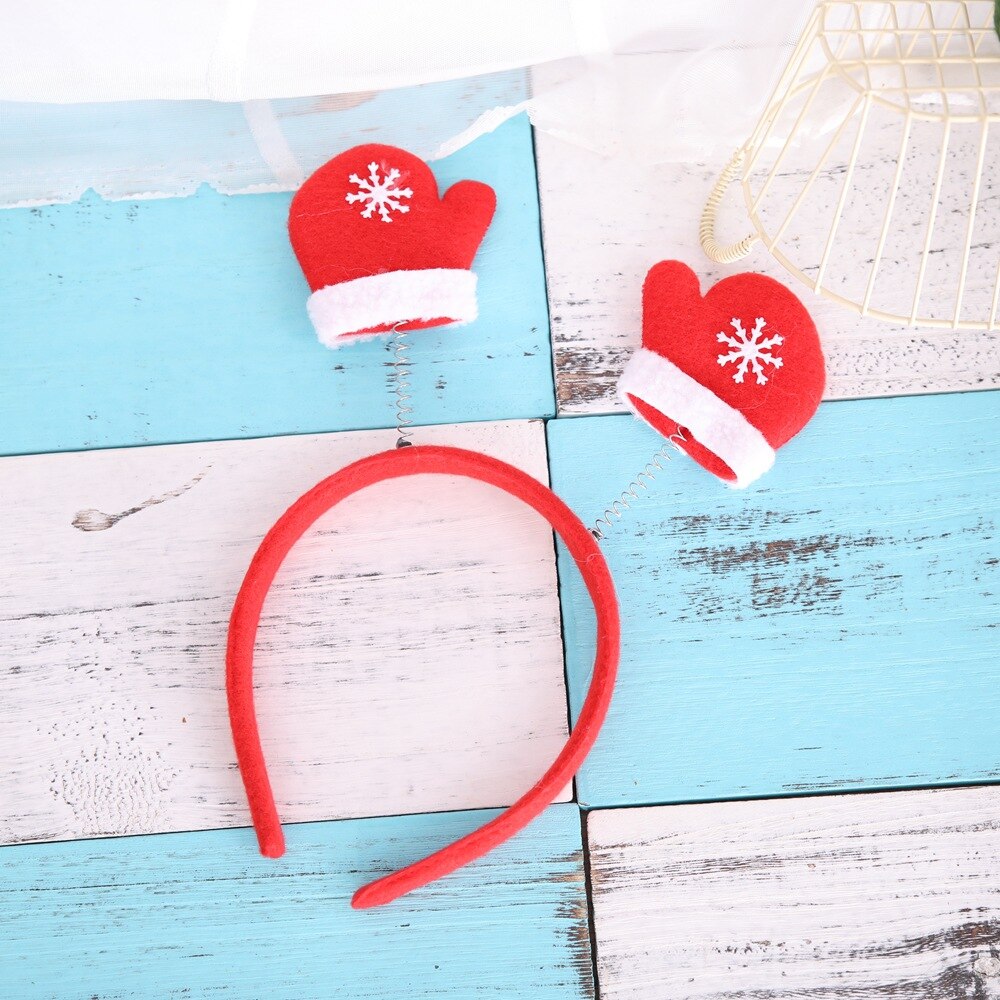 Kerstman Sneeuwpop Hoofd Kerst Gewei Hoofdbanden Gesp Volwassen Kinderen Xmas Tree Hoofddeksels Xmas Party Decoraties Voor Huis: Gloves