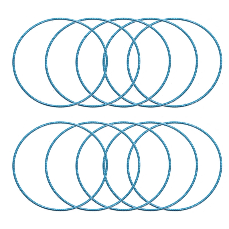 10 Pieces/set Rose Gold Guitar Spring Bracelets Stack Carbon Steel Coil String Bangle Wirstband Stackable Jewelry: 10PCS 399-SB