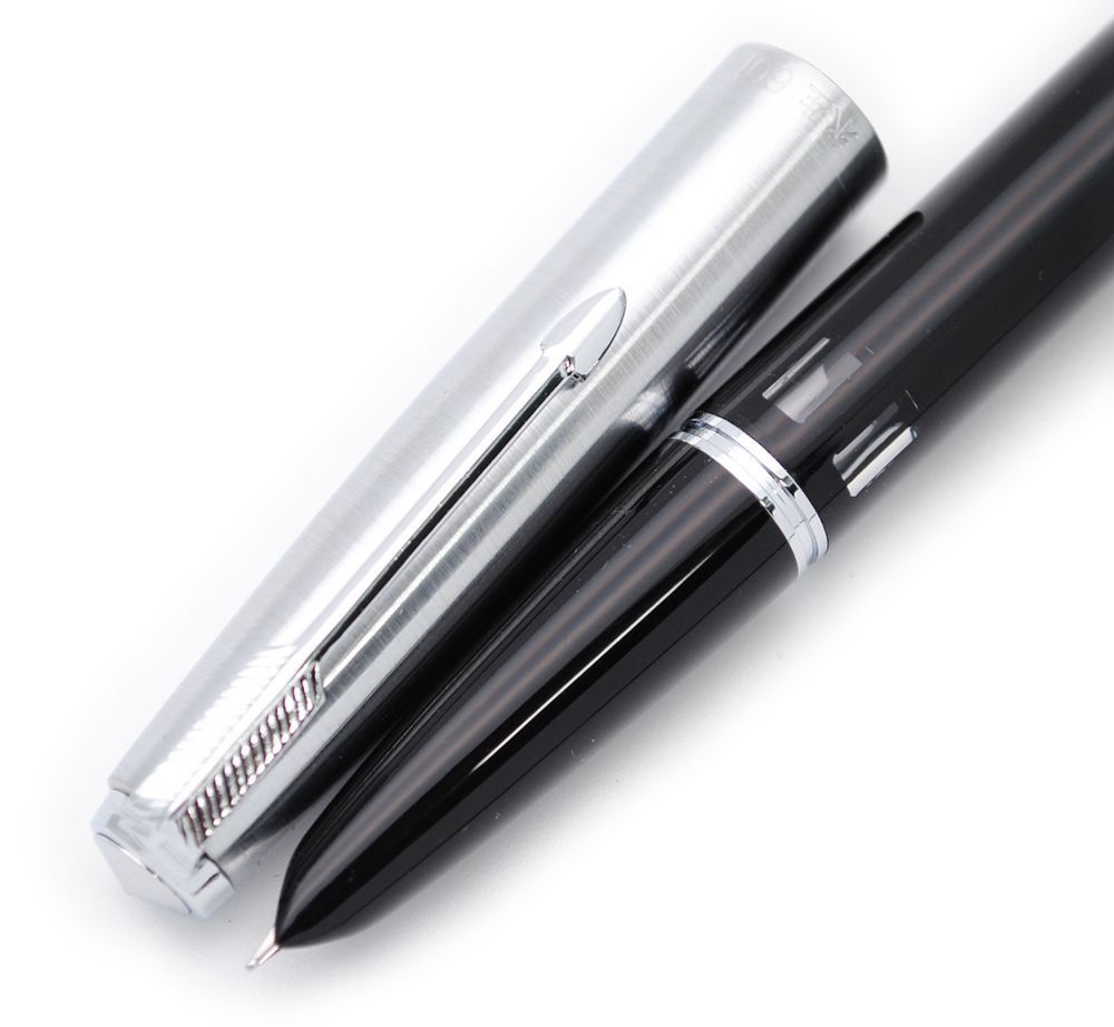 Yongsheng 601 Steel Cap Vacumatic Fountain Pen Fine Nib 0.5mm Popular Ink pen School Business Office Writing Pen: black