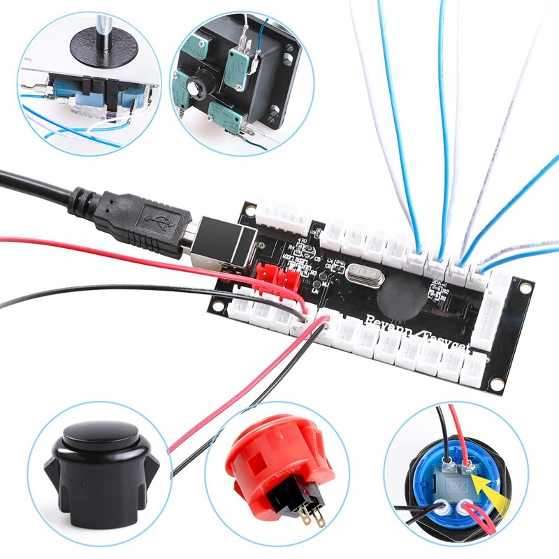 Zero Delay Arcade Usb Encoder Pc To Joystick For Mame Jamma &amp;amp; Other Pc Fighting Games