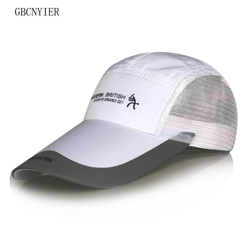 Gbcnyier long brim 11cm baseballcap stor rand sommeren tørr pappahatt utendørs pustende mesh gorras justerbar unisex