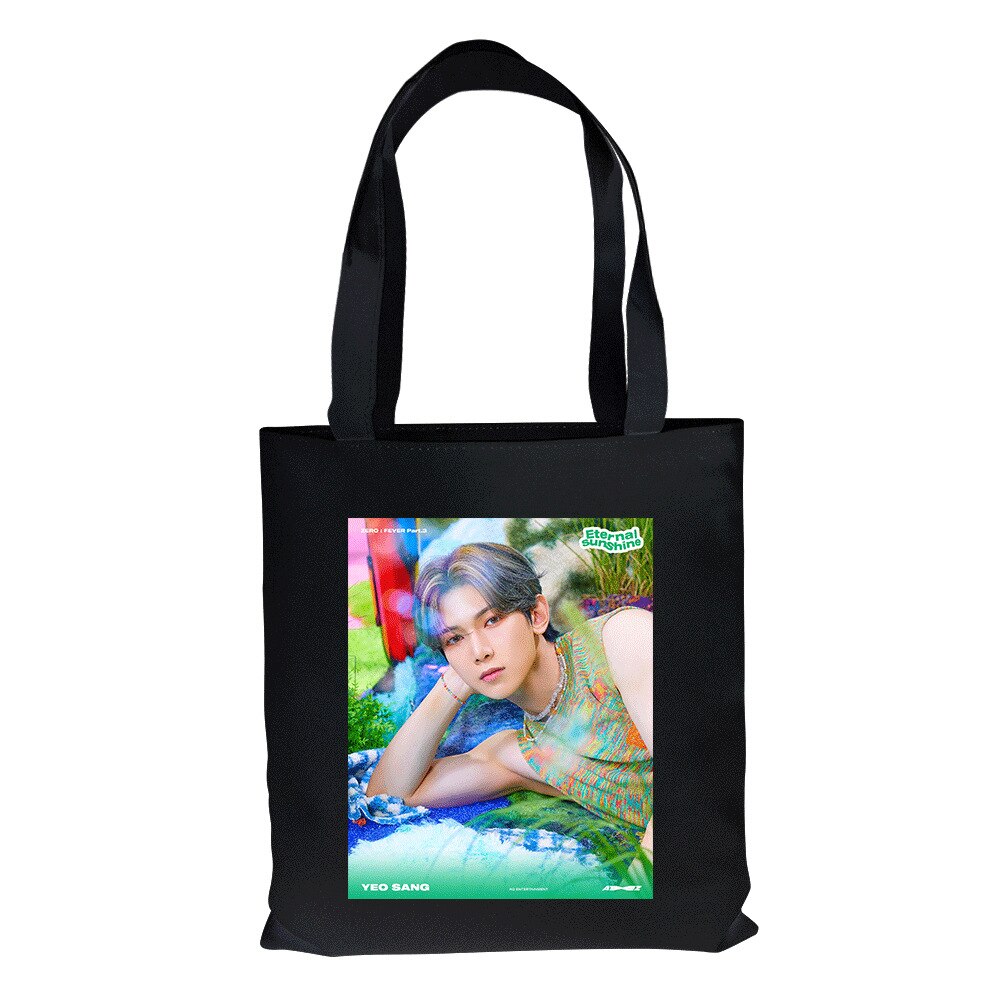 ATEEZ-bolsas de lona para ATINY Hongjoong Seonghwa Yunho Yeosang Mingi Wooyoung Jongho, bolso de compras ecológico ligero: 17