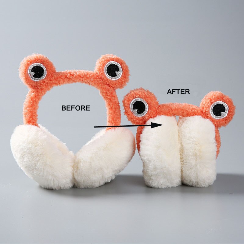 Winter Earmuffs Cute Frog Earmuffs for Women Warm Ear Muffs Ski Outdoor Headband Earphone Protect Christmas for Kid: frog 5