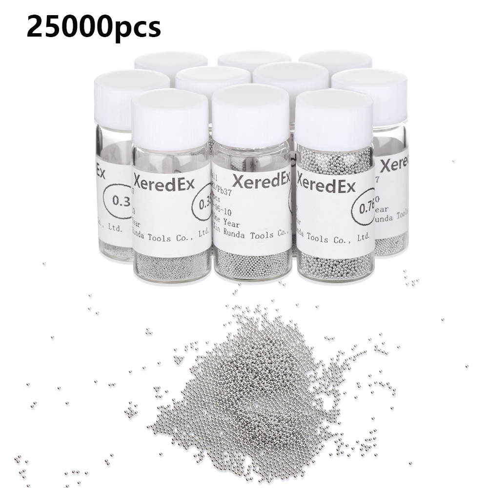1Bottle BGA Reballing Balls(0.2 0.25 0.3 0.35 0.4 0.45 0.5 0.55 0.6 0.65 0.76 )BGA Solder Ball leaded For BGA Rework Repair Tool