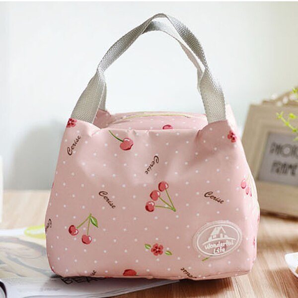 Poche de pique-nique de voyage fourre-tout de transport: Pink Cherry