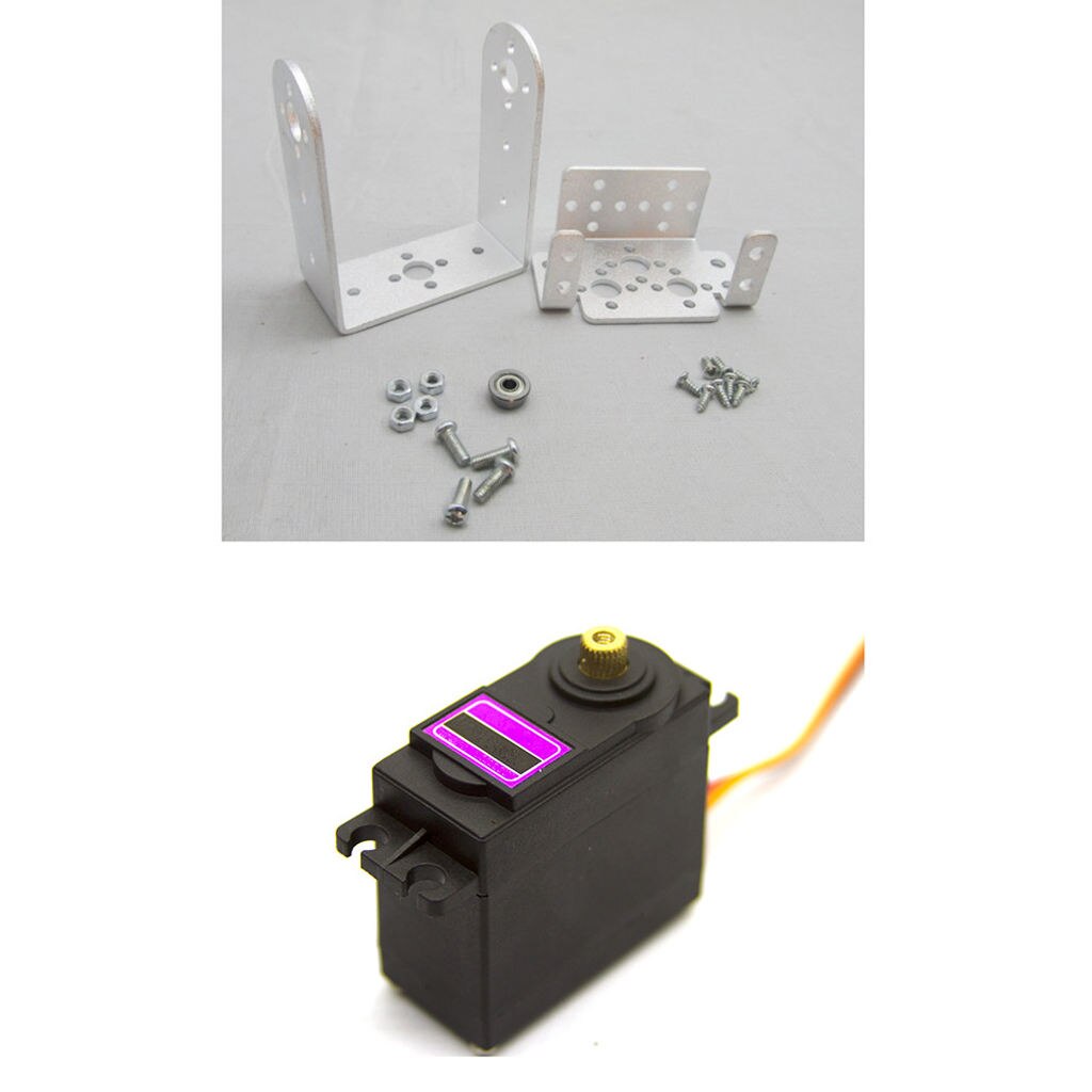 Robotic Camera Supply Pan/Tilt Mount Kit with Servo - Silver