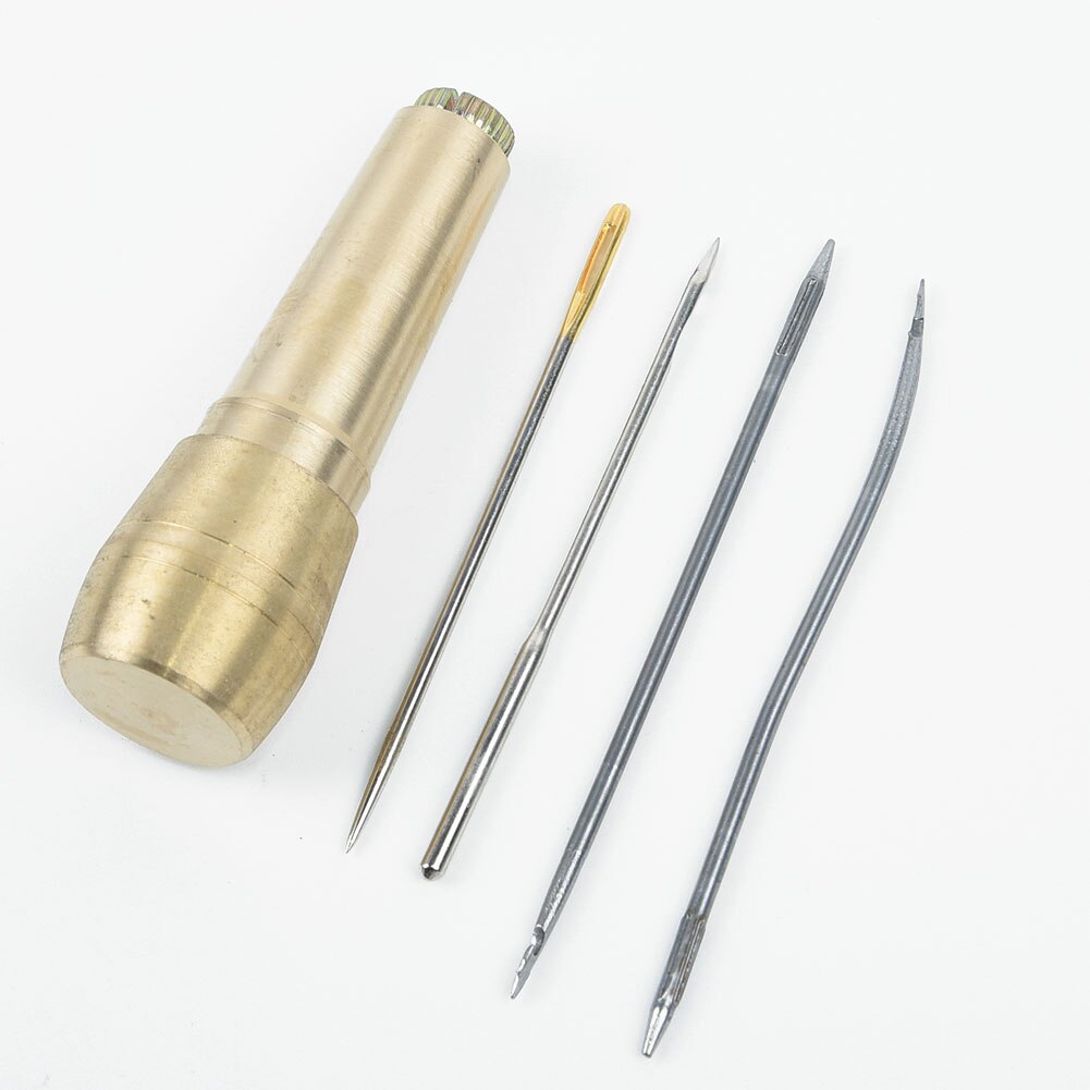 Canvas Leather Tent Sewing Awl Hand Stitcher Needles Leathercraft Fix Tool Set