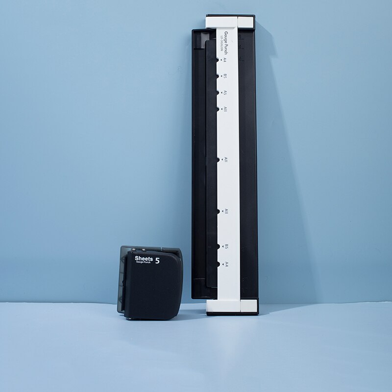 Multifunctional A4 Paper 30-hole Multi-hole Punch B5 26-hole A5 20-hole Binding Clip Daolin Loose-leaf Punch Diy Manual Punch: A  black