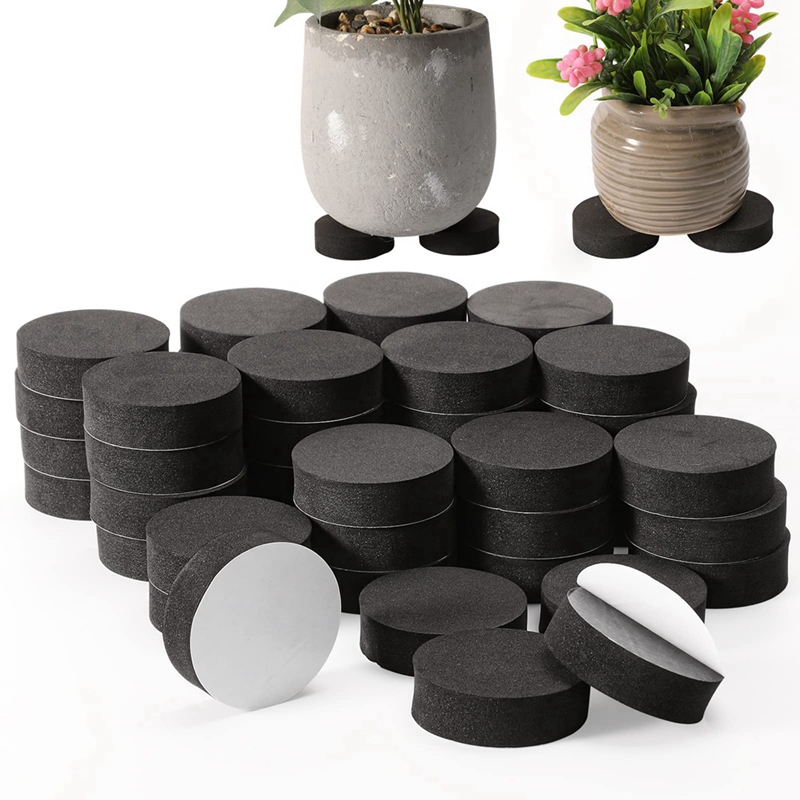 48 Stuks Plant Pot Voeten Risers Natuurlijke Rubber Bloempot Mat Onzichtbare Pot Voeten Voor Zware Outdoor Planten, bloempotten: Default Title