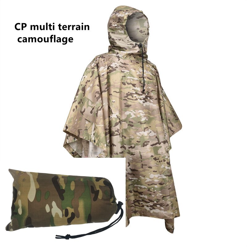 Giacca impermeabile impermeabile Poncho pioggia con cappuccio 3 in 1 per uomo donna adulto moto Poncho pioggia tenda da esterno stuoia da Picnic: Z-02