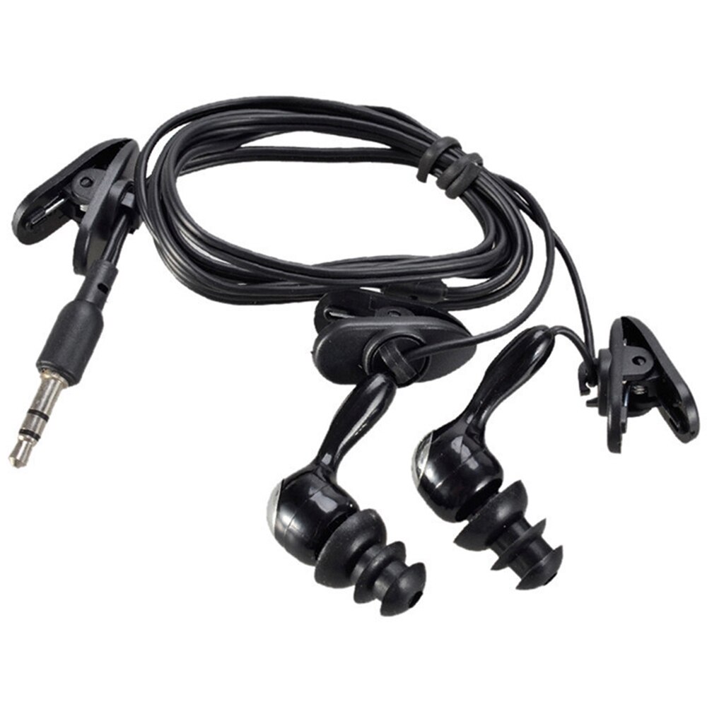 IPX8 Waterproof Earphones MP3 Headphone 3.5mm Jack Swimming Diving Wired Earphone Headset For Mobile Phone MP3 Player: black