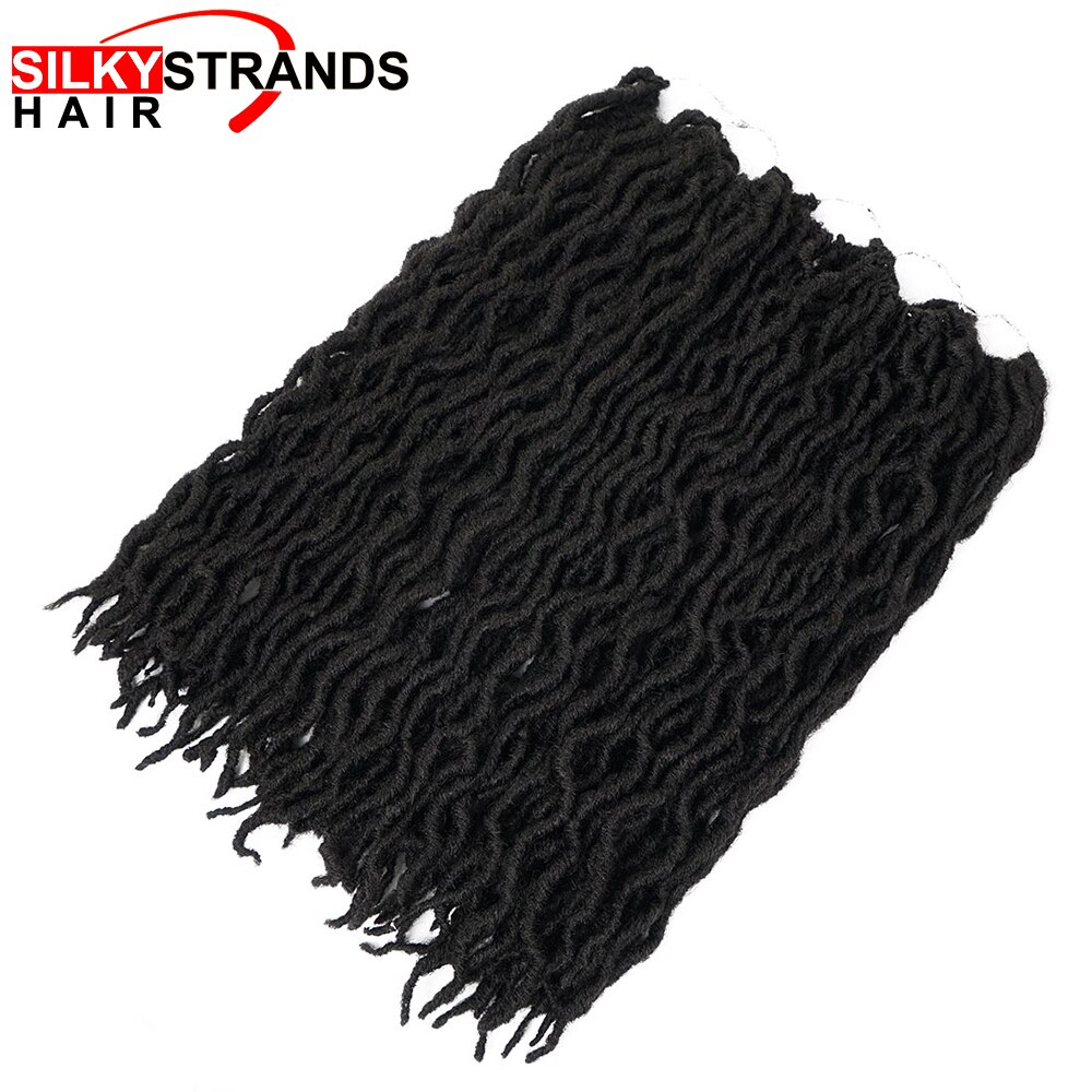 20inch 24 Strands Ombre Faux Locs Curly Crochet Hair Kanekalon Dread Locs Synthetic Senegalese Twist Hair Extensions for Women