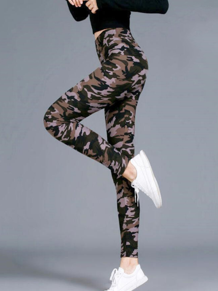 Leggings de camuflaje a la para mujer, pantalones de realce con estampado Sexy para mujer, mallas deportivas informales de talla grande