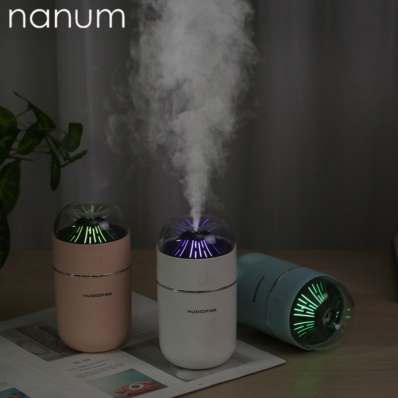 Mini Small Volcano Humidifier Essential Oil Diffuser 320ml Aroma Lamp LED Night Light USB Ultrasonic Fogger Car air freshener