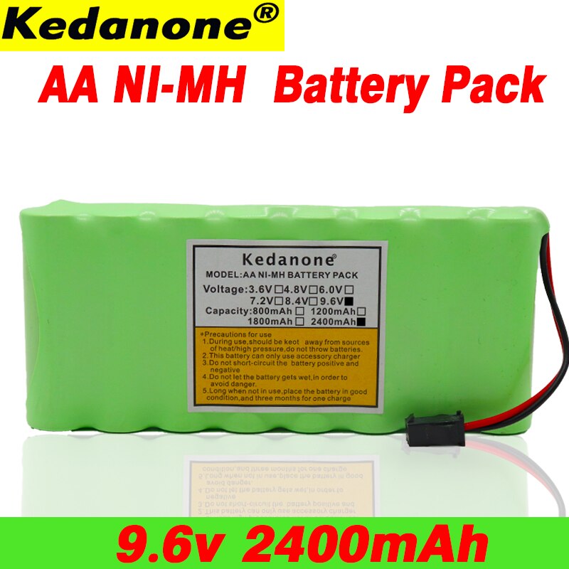 original 2400mah Ni-Mh 9.6V AA rechargeable battery pack AA cell for RC Car helicopter toys LED light cordless phone SM plug