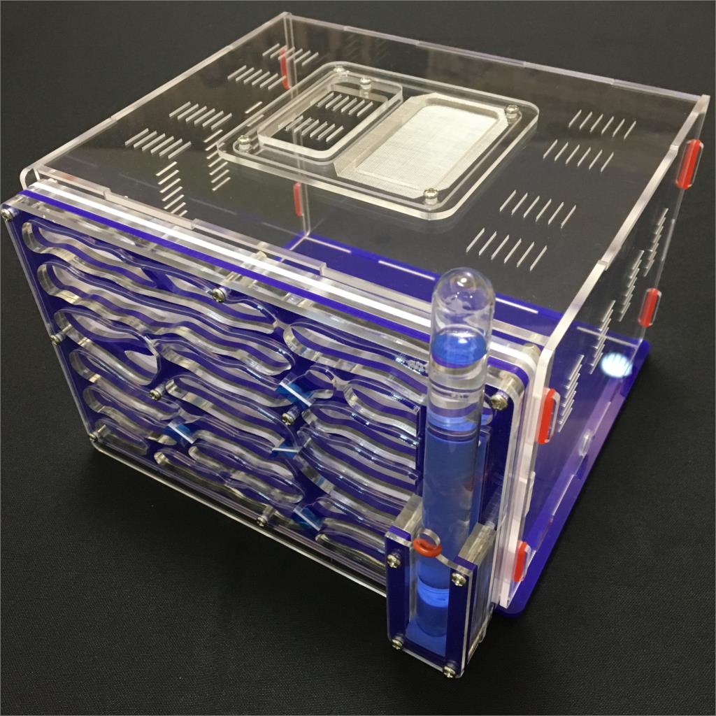 Villa 20*13*18.2 cm grote DIY vocht met voeden gebied ant nest, ant farm acryl, insect mierennesten villa huisdier mania voor huis mieren: deepblue