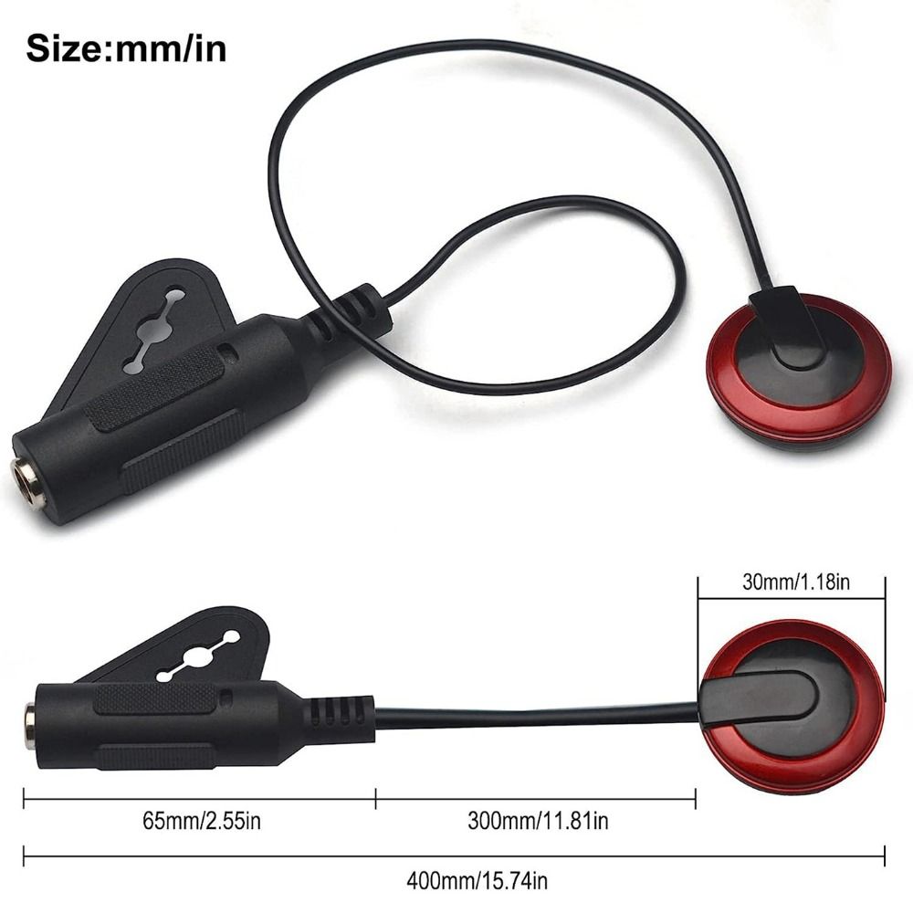 JEParts-Microphone de contact piézo, plastique et métal, facile à installer, violon 514-plus, clip
