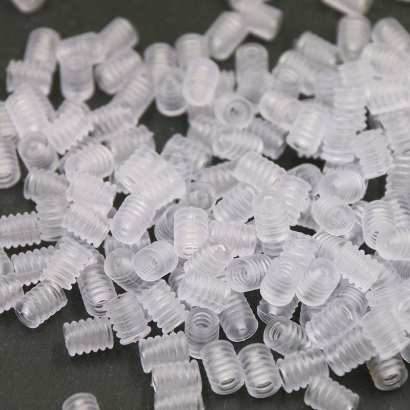 5000 stücke/Silikon Schnur Sperre Perlen Gummiband Erzähler Schnur Silikon Stopper Umschalten für ohr schleife cierre de Kordon silicona: transparent Rohr